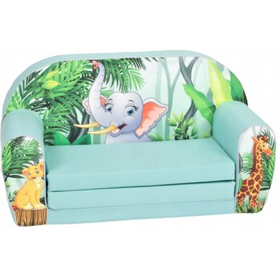 М'який дитячий диван розкладний (принт Elephant) 9 міс- 4 роки 43636543 фото