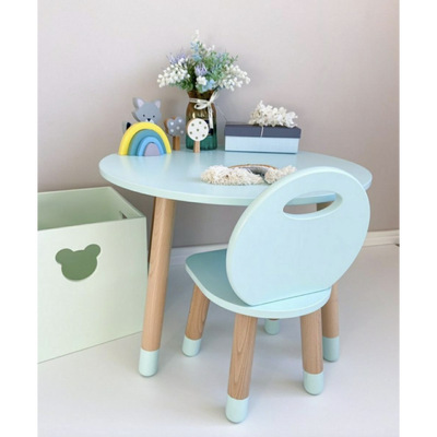 Детский круглый стол и стульчик с круглой спинкой 4579 фото