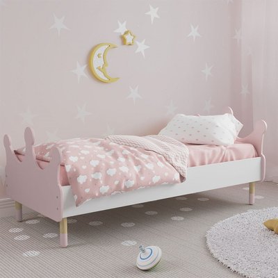 Дитяче ліжко (Корона) колір рожевий (ніжки з рожевими шкарпетками) 1209 фото