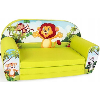 М'який дитячий диван розкладний (принт Lion ) 9 міс- 4 роки 43636543 фото